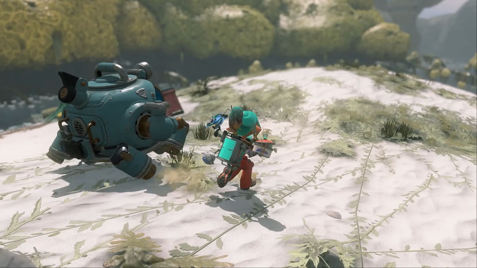 Explore the island in Splatoon Raiders with a curious new contraption in tow (Image via Nintendo)